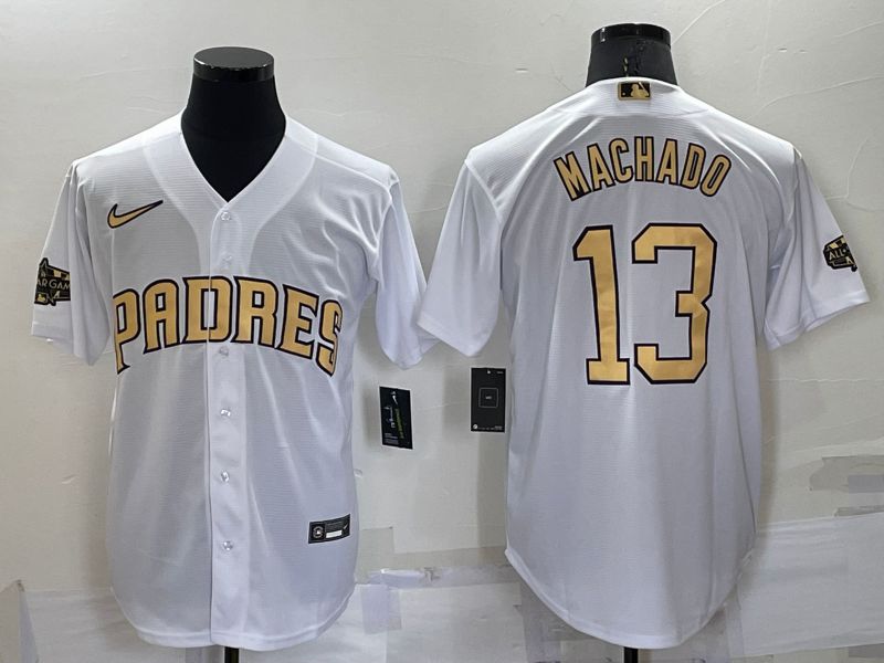 Men San Diego Padres #13 Machado White 2022 All Star Nike MLB Jerseys